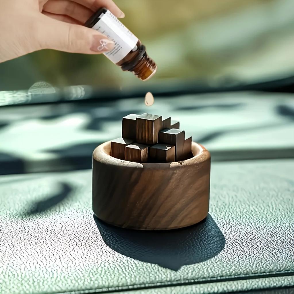 1 шт. Элегантный маленький диффузор ароматов в форме камина - Стильный цилиндрический дизайн, подходит для украшения дома и автомобиля, диффузор