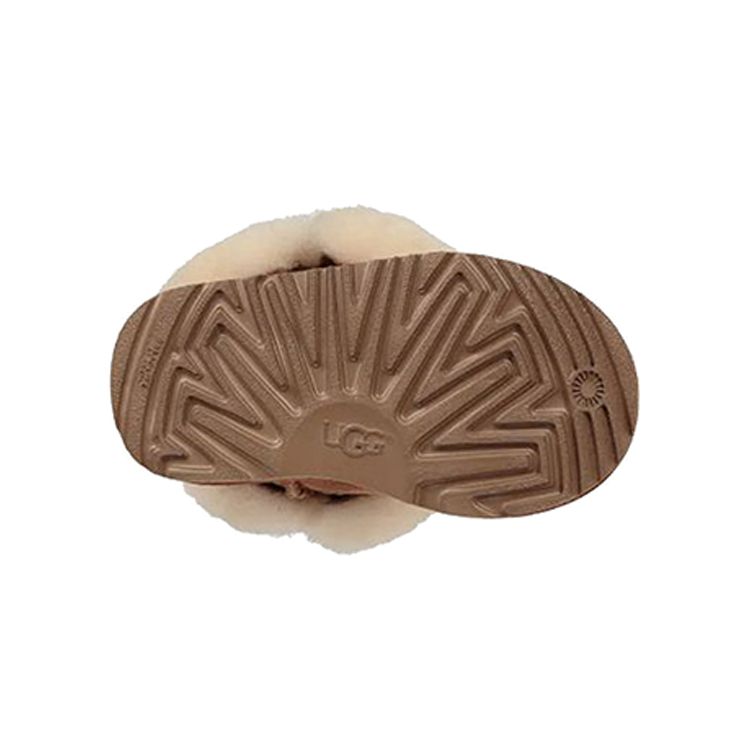 UGG Детские зимние ботинки Bailey Button II из овчины, толстые, теплые, прочные, амортизирующие, нескользящие, детские ботинки каштаново-коричневого цвета 1017400T-CHE