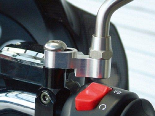 POSHFAITH Motorcycle Supplies Offset Mirror Adapter M10 Reverse Thread/Right Thread Plating 000420-MK