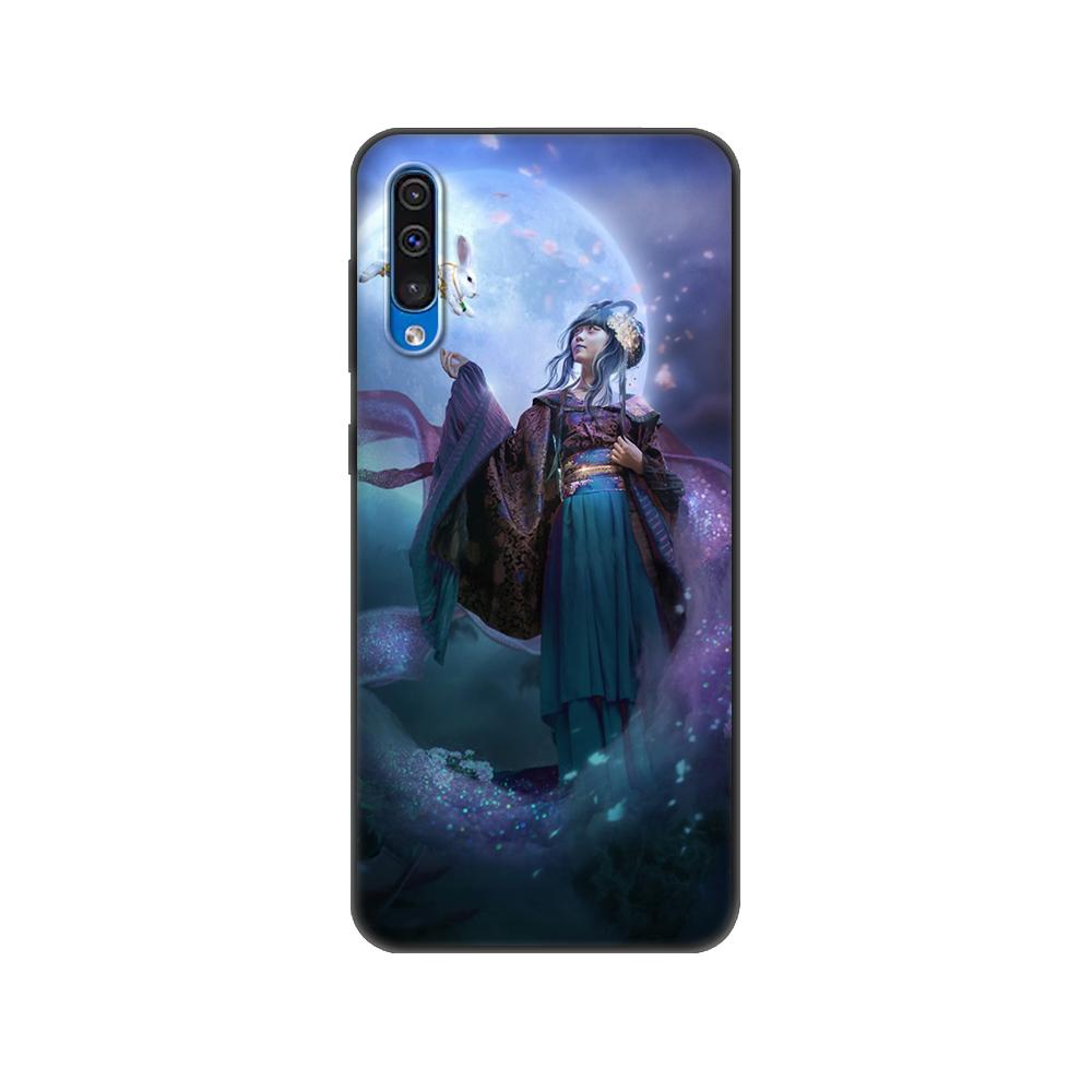 Черный чехол из ТПУ для Samsung Galaxy A50 50S A30S A10 A01 A11 A21S A31 A41 A51 A71 M21 M30S S10 LITE oracle de la nuit dark light
