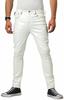 Handmade Leather Motorcycle White Casual Stylish Men's Pant New 100% Real SOFT Lambskin