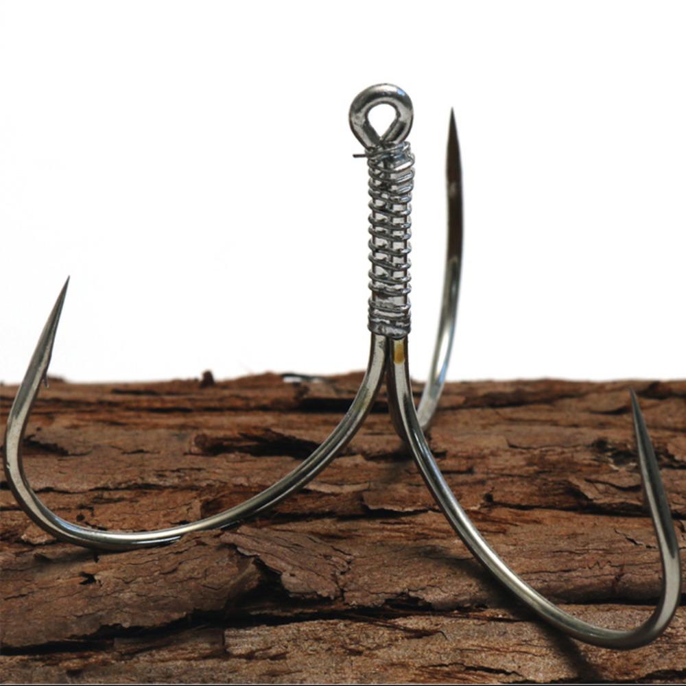 5 шт. Рыболовные снасти Тройные крючки Джиг Крючок из высокоуглеродистой стали новый Крючки с бородкой На открытом воздухе