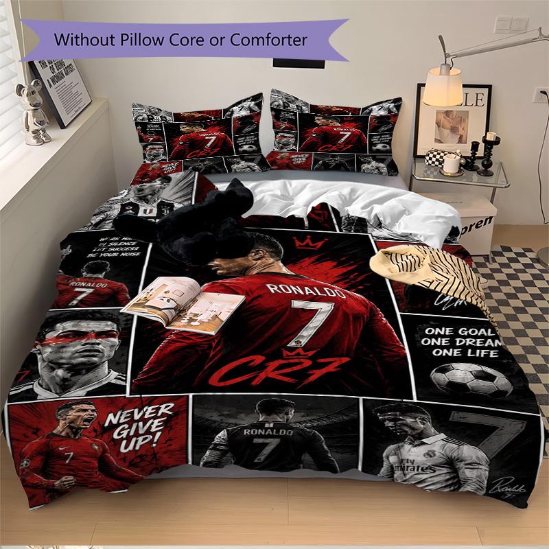 Cristiano Ronaldo Legacy Print 3Pcs Bedding Setduvet Cover With 2 Bedropillowcase Home Birthday Gift