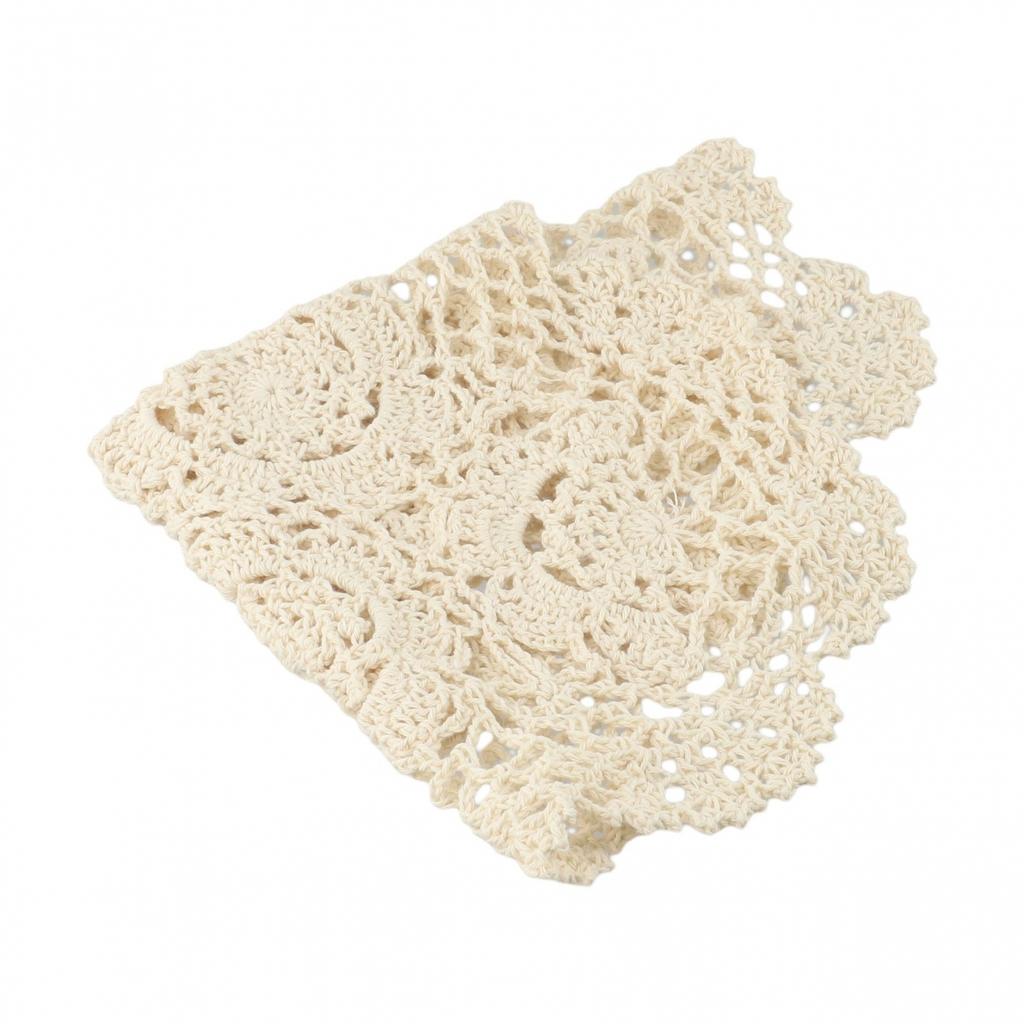 Подставка для столовых приборов Домашнее украшение Ретро Овальные винтажные салфетки ручной работы крючком