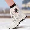 TUINANLE Winter Snow Boots Women's High Cotton Boots Winter Thickened and Anti-skid Plush Large Cotton Shoes Thickened