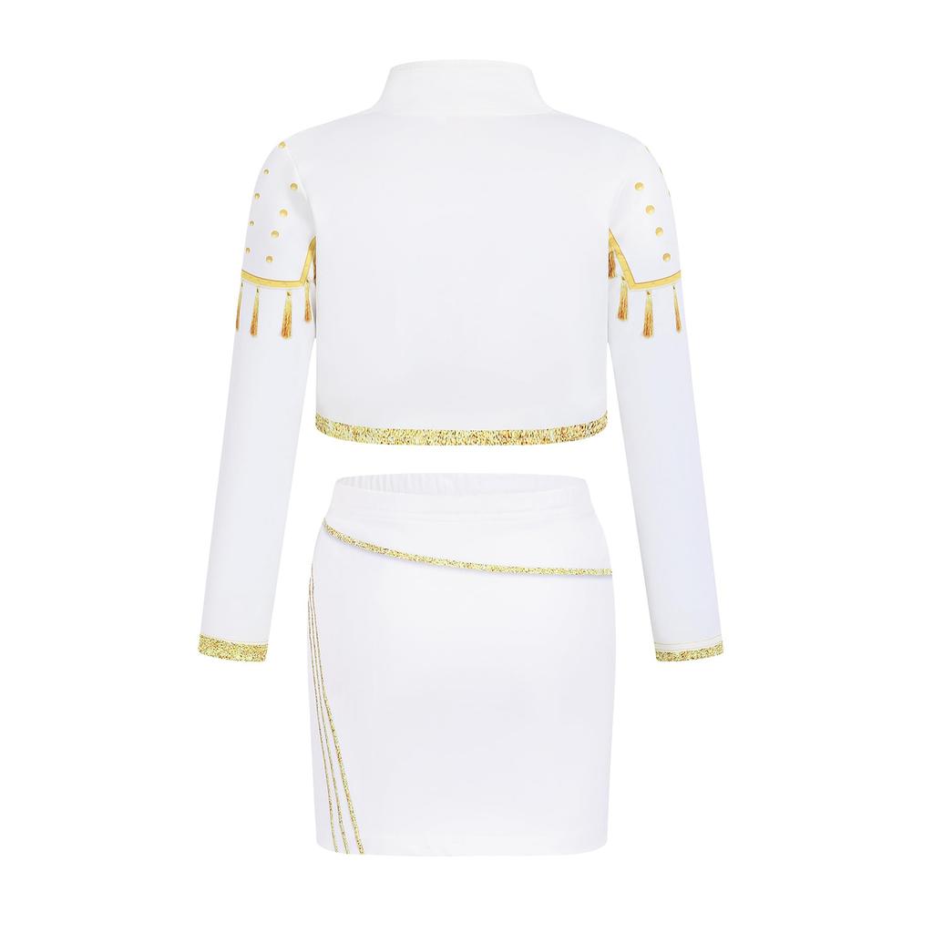 Костюмы для косплея для девочек Детский костюм на Хэллоуин Комплект из топа и юбки