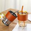 Internet Celebrity Bamboo Cup Glass Straw Coffee Beverage Cup
