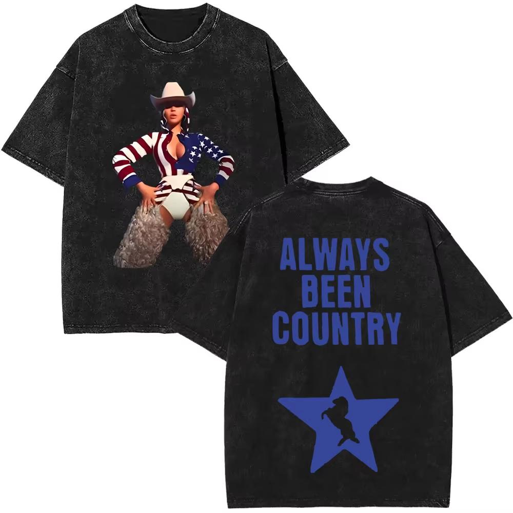Retro Washed Beyonce Renaissance World Tour Tshirt Album Concert Music Tshirts Mens Women Casual Cotton Vintage T Shirts