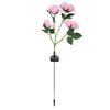 Solar Rose Light 4 Head IP65 Waterproof Decorative LED Flower Landscape Lamp for Garden