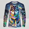 Christmas T-shirt Long Sleeved Round Neck Y2k  T Shirts