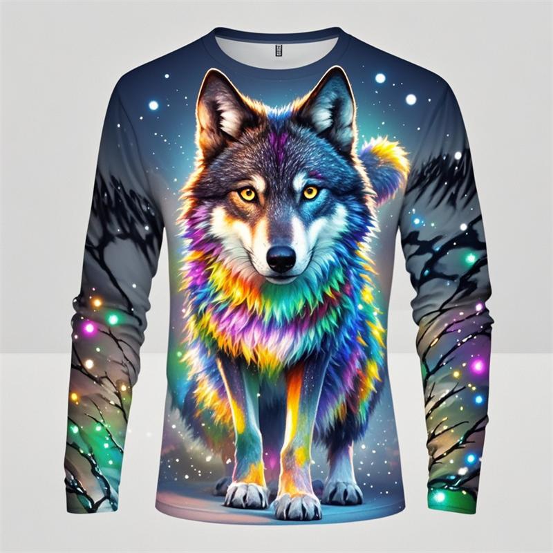 Christmas T-shirt Long Sleeved Round Neck Y2k T Shirts