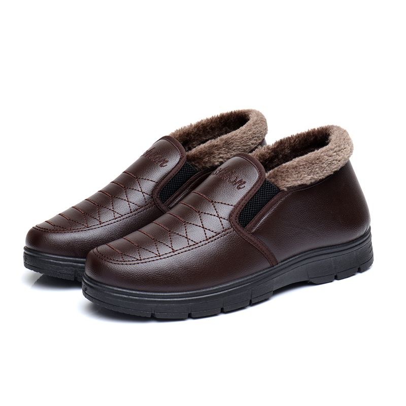 Men Winter Ankle Snow Boots Warm Plush Sneakers Sports Outside Casual Comfort Warm Velvet Shoes for Men Fur Boots