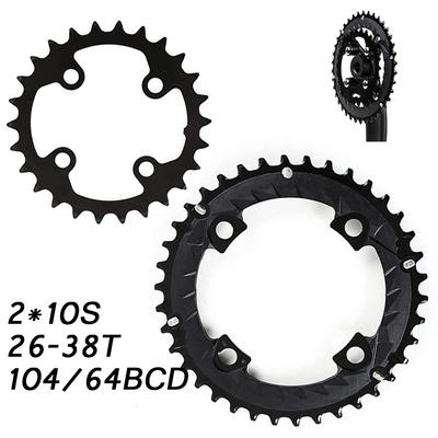 2*10S Велосипедная звезда 104/64BCD MTB Звезда 26T 38T Двойная скорость Горный велосипед Звезда Для 20-скоростного Велосипедного Шатуна