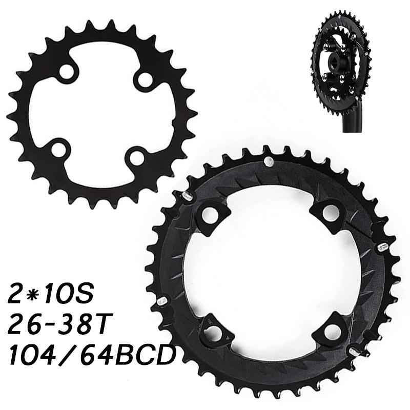 2*10S Велосипедная звезда 104/64BCD MTB Звезда 26T 38T Двойная скорость Горный велосипед Звезда Для 20-скоростного Велосипедного Шатуна