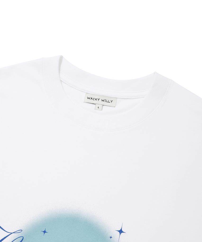 WACKY WILLY Shining Leo Short Sleeve T-Shirt White