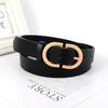 Womens Casual Leather Belt With Alloy Pin Closure And Hollowout Design For Spring