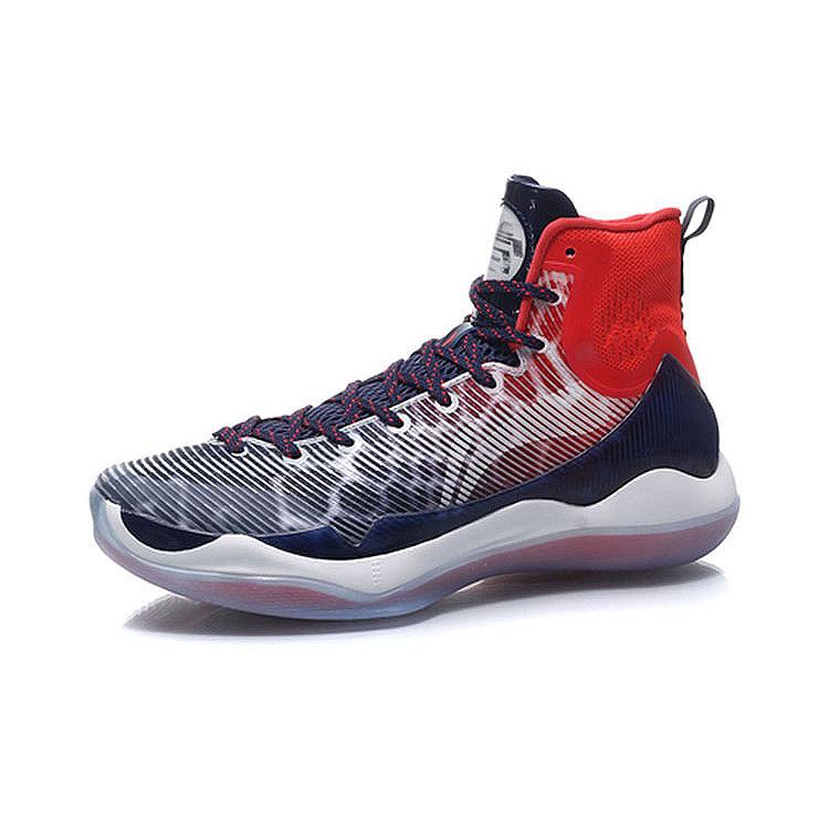 Li Ning YuShuai 11 Амортизирующие Высокие Баскетбольные Кроссовки Мужские Цвет Драконий Фрукт Красный ABAM023-4