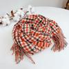 Plaid Keep Warm Scarf For Women Thick Cashmere-like Showl