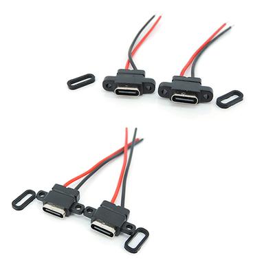 Разъем Type-C 2Pin SMD SMT для пайки проводов, высокотоковой быстрой зарядки, водонепроницаемый, гнездовой, USB 3.1, для самостоятельного ремонта.