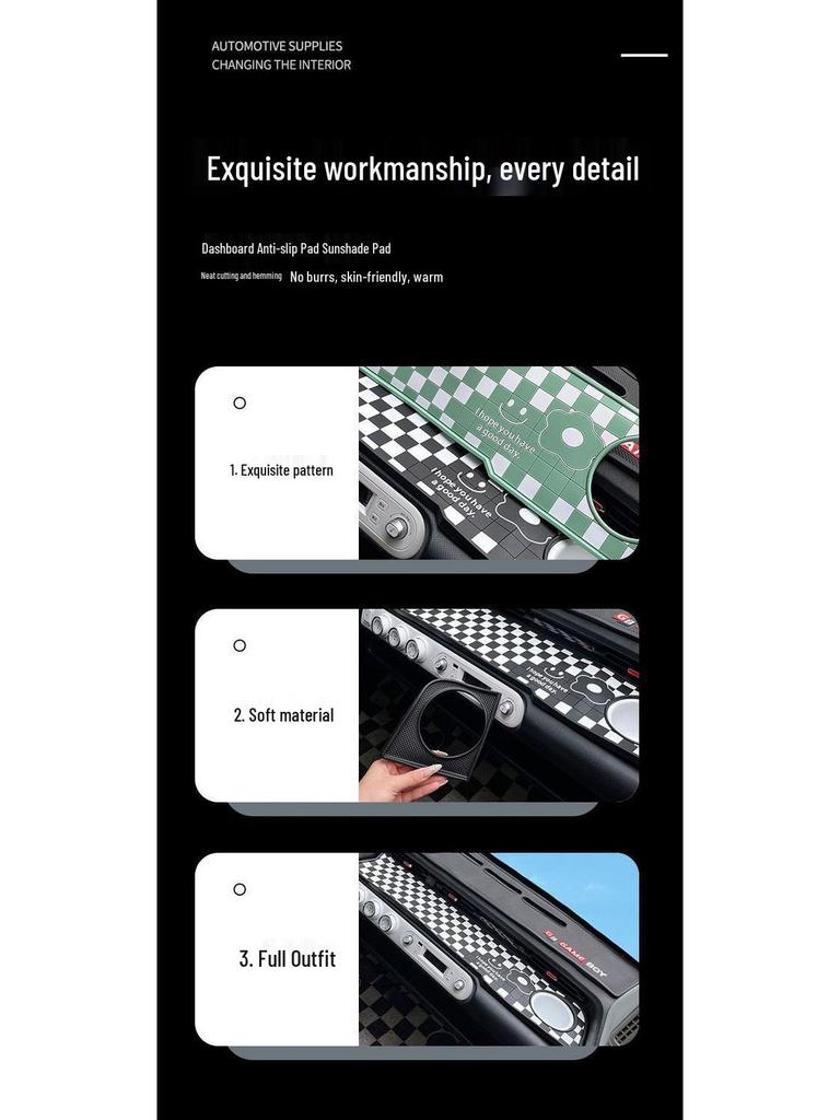 Wuling Hongguang GameBoy Anti-Slip Dashboard Mat: Light-Blocking, Sun Protection, Interior Decoration