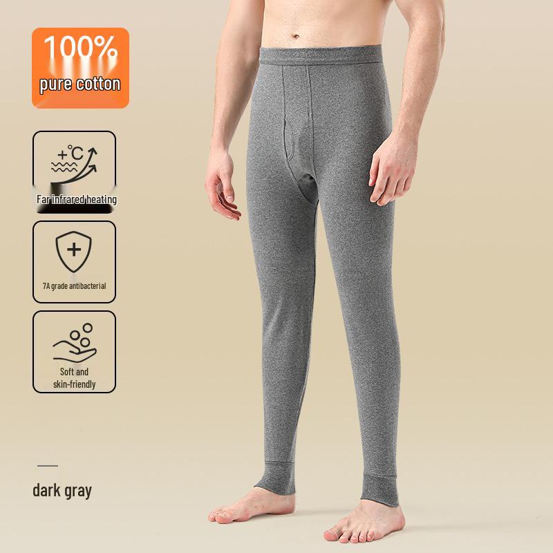 Мужские теплые брюки прилегающего силуэта из чистого хлопка - 100% хлопок, с плюшевой подкладкой, идеально подходят для осени и зимы