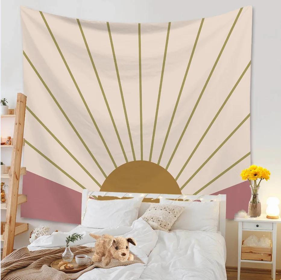 Гобелен для гостиной, фоновая роспись, пляжный коврик, украшение для дома, простой и свежий персонаж, настенный