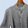 Autumn and Winter New Round Neck Long Sleeves Knitting Cardigan Outwear K-style Female Loose Sweater Easiest for Match Tops Female Fashion