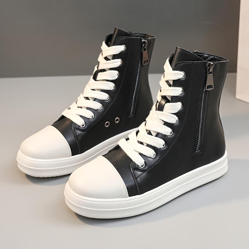 Модные женские черные кроссовки 44 Chaussure Femme женские кроссовки на молнии парусиновые повседневные туфли женские весенние женские туфли