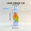 1PC Green Parrot Bird Portrait 750ml Color Plastic Sports Water Bottle Leakproof Flip Straw Lid Suitable for Sports Office Home Use