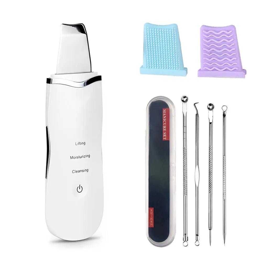Electric Skin Scraper Ultrasonic Blackhead Remover Deep Face Cleaning Pore Facial Spatula Acne Treatment Tool