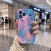 Чехол для телефона с волнистым краем для iPhone 16 15 14 Pro Max 13 12 11 Mini XR XS SE, радужный градиентный медуза