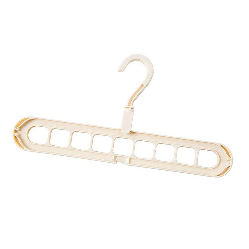 Multi-function 9 Holes Sliding Hanger Anti-wind Homehold Plain Clothes Storage Sliding Clothes Rack