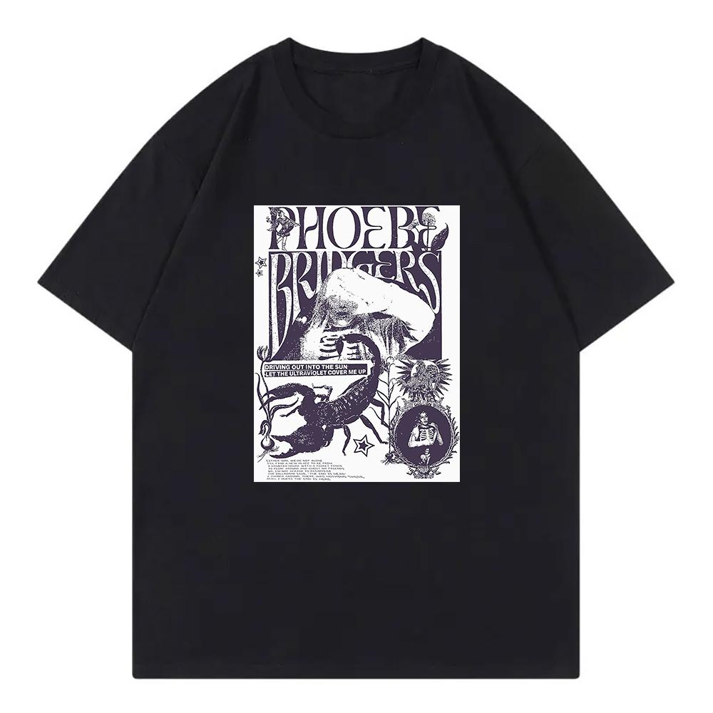 Phoebe Bridgers Tour Tshirt Fashion Mens Summer Tshirt High Quality Loose Casual Cotton Tshirt Graphic Shirt