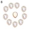 10PCS Pearl Flower Rhinestone Buttons Sparkling Crystal Headwear Accessories Hairpins Decoration Clothes Sewing Tools