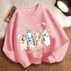Cute Cat Round-neck Sweatshirt for Children, Fashionable Long-sleeved Casual Sweatshirt for Boys and Girls In Spring and Autumn