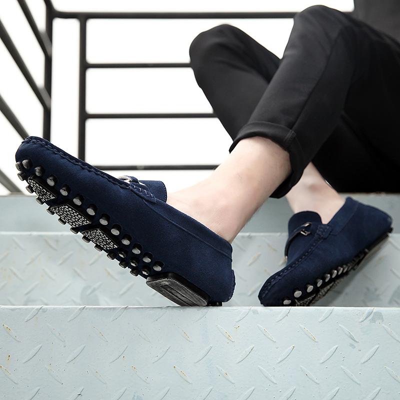 Мужские мокасины, повседневные кожаные туфли, легкие туфли без застежек, классические мужские удобные туфли для вождения