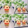 Adorable Creative Plush Hamburger Dog Keychain Cute Stuffed Toy Keyring For Students
