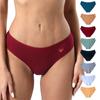 Sexy Women's Cotton Briefs Cute Love High Elastic Comfortable Underwear Solid Color Breathable Underwear