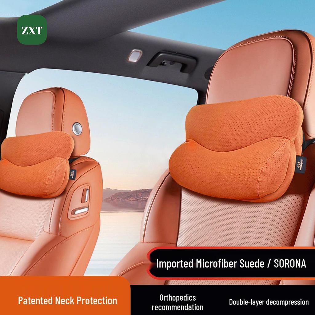 Smart Mobility Car Headrest, Lumbar & Neck Support with Seat Pillow for Porsche, Land Rover & Toyota