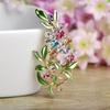 Flower Brooches For Women Enamel Brooches Jewelry Hijab Pins Austrian Crystal Decorative Garment Dress Accessories Pin ARI