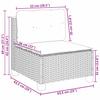 Garden Sofa without Armrests with Cushions Beige Poly Rattan