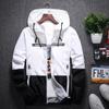 Spring and Autumn Fashion Color Blocking Men's Jacket Casual Trend Thin Student Windbreaker Jacket Hooded Jacket Top