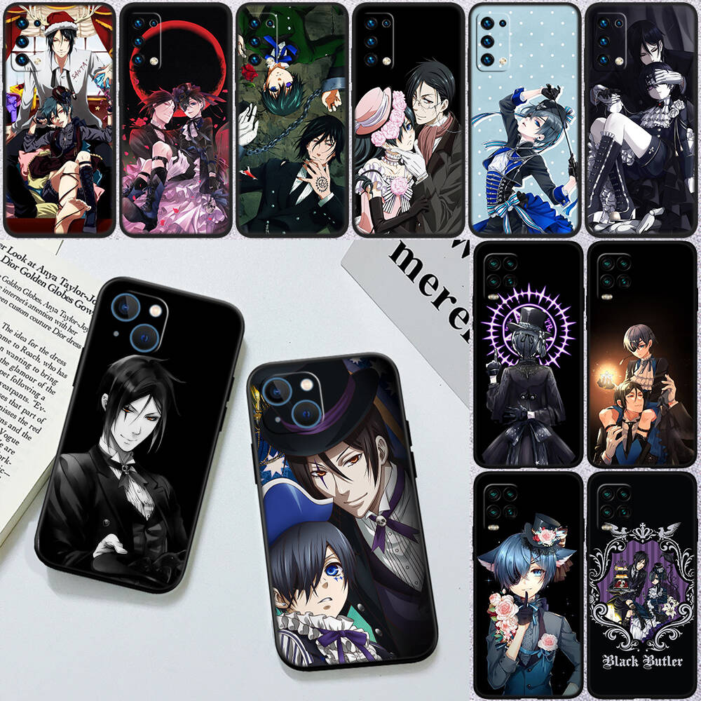 Black Butler Phone Case for Xiaomi Poco C40 C51 C50 C55 C65 C71 C75 C85 F8 F7 F6 F5 F3 F2 X7 X6 X4 X3 M7 M6 M5 M4 M3 M2 Pro