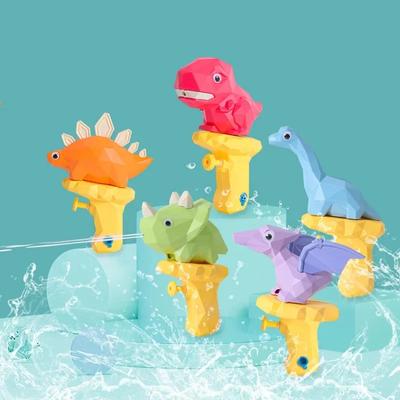 Мини-водяной пистолет с героями мультфильмов, детская игрушка, распылитель воды в виде динозавра, летний открытый пляжный бассейн, водные игрушки для детей