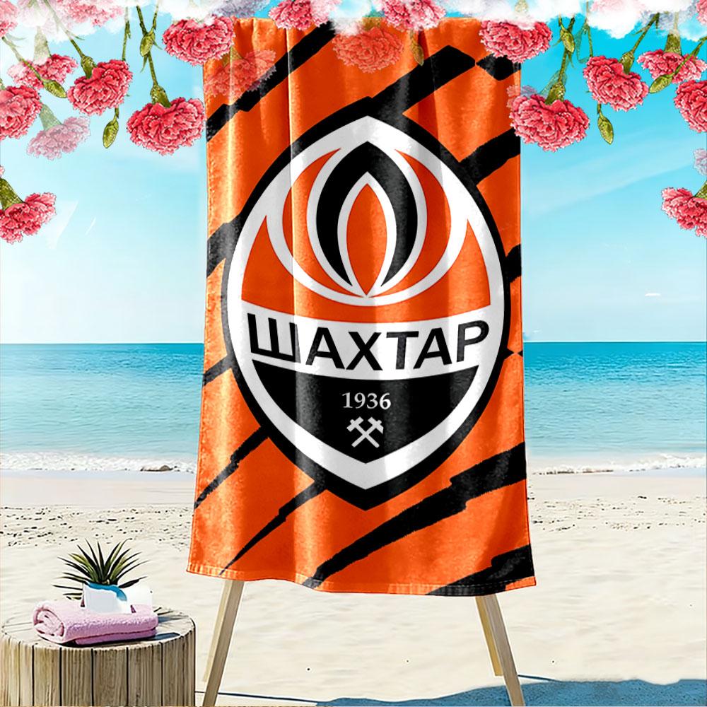 Orange & Black Sports Logo Towel A must-have beach towel for beach travel