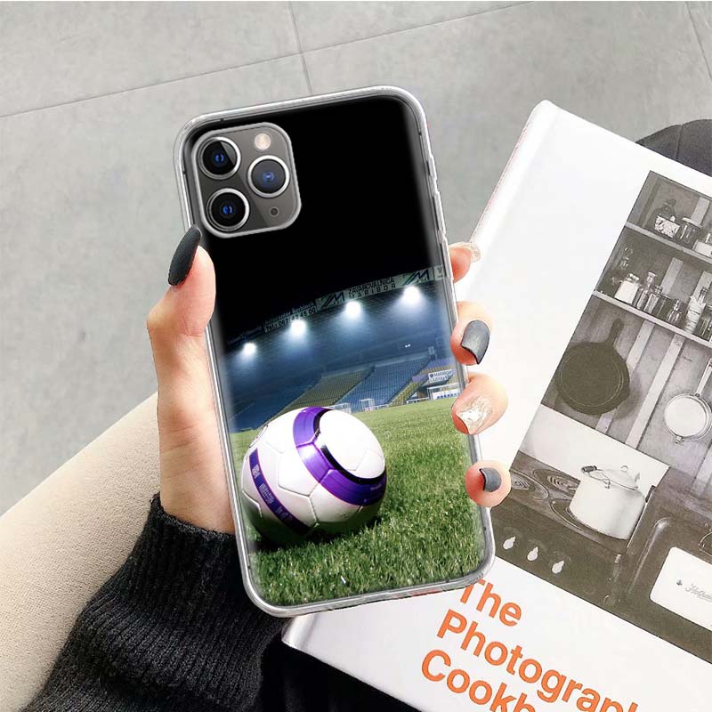 Football Soccer Ball Phone Case For Apple iPhone 17 Air 16 15 Plus 14 + 13 Mini 12 11 Pro Max 7 8 SE 16Max Soft Shell Cover Coqu