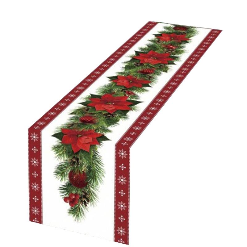 Модная новогодняя скатерть, дорожка для стола, чехол с флагом, рождественские подарки, рождественский декор