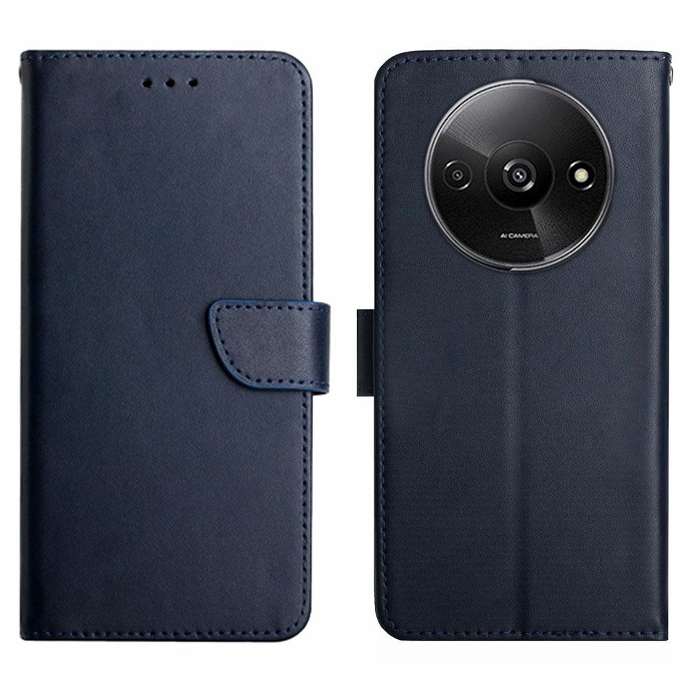 HT02 For Xiaomi Redmi A3/Poco C61 4G Case Genuine Cow Leather Wallet Phone Cover