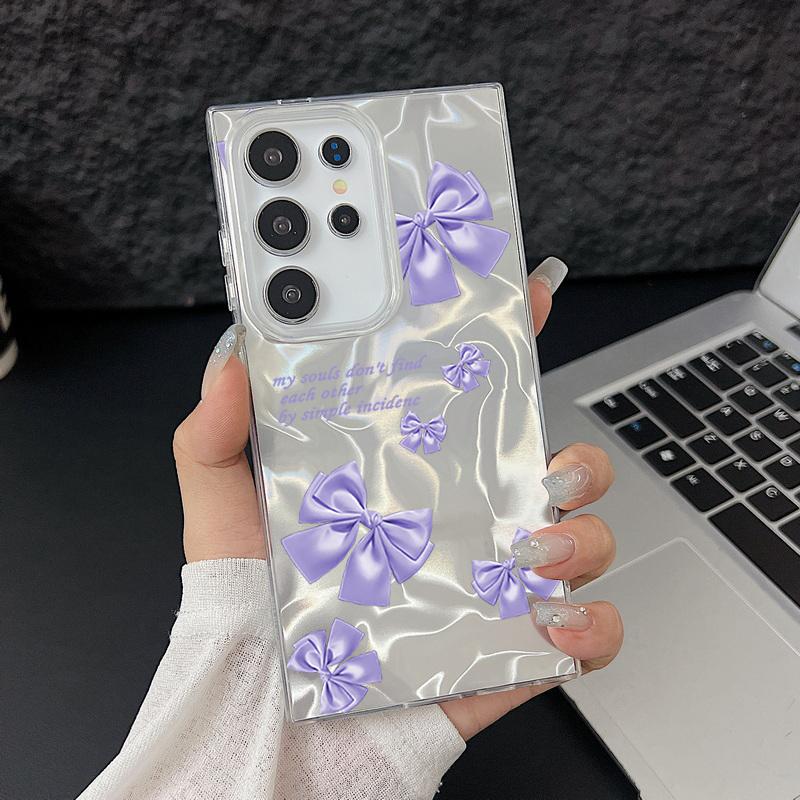 Тонкий чехол TPU с мягким краем и цветочным узором для Samsung S25 Ultra S24 FE S23 A56 A36 A16 A55, сверкающий перьями, ударопрочный, блестящий, жесткий чехол для задней панели из ПК