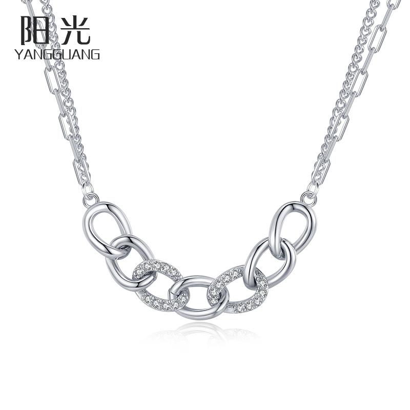 Ожерелье с подвеской из стерлингового серебра Tancision S925, женское модное универсальное ожерелье, модный подарок